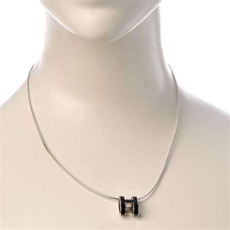 hermes necklace black|authentic Hermes necklaces.